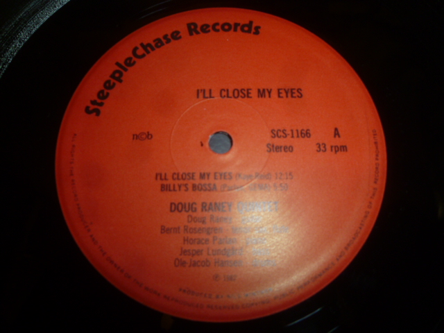 画像: DOUG RANEY QUINTET/I'LL CLOSE MY EYES