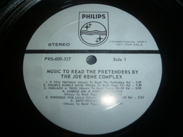 画像: JOE RENE COMPLEX/MUSIC TO READ THE PRETENDERS BY