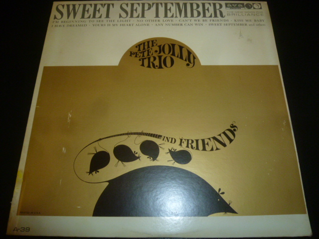 画像1: PETE JOLLY TRIO & FRIENDS/SWEET SEPTEMBER