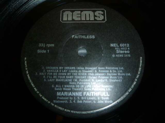 画像: MARIANNE FAITHFUL/FAITHLESS