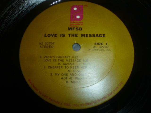 画像: MFSB/LOVE IS THE MESSAGE