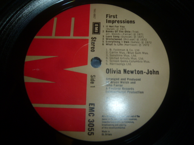 画像: OLIVIA NEWTON-JOHN/FIRST IMPRESSIONS