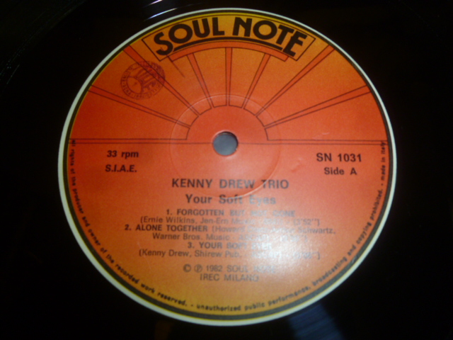 画像: KENNY DREW TRIO/YOUR SOFT EYES