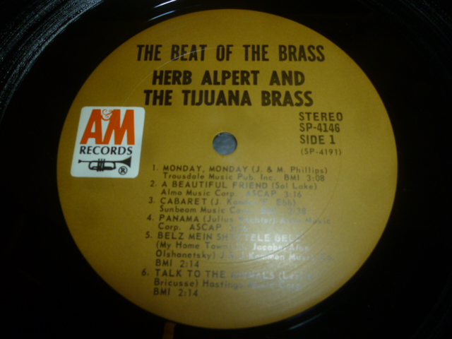 画像: HERB ALPERT & THE TIJUANA BRASS/THE BEAT OF THE BRASS