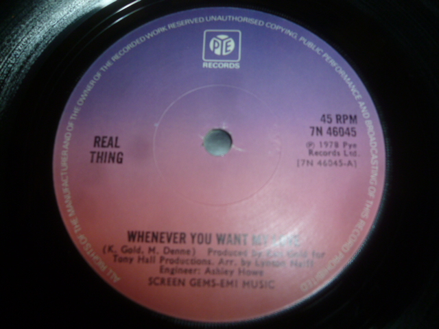 画像1: REAL THING/WHENEVER YOU WANT MY LOVE