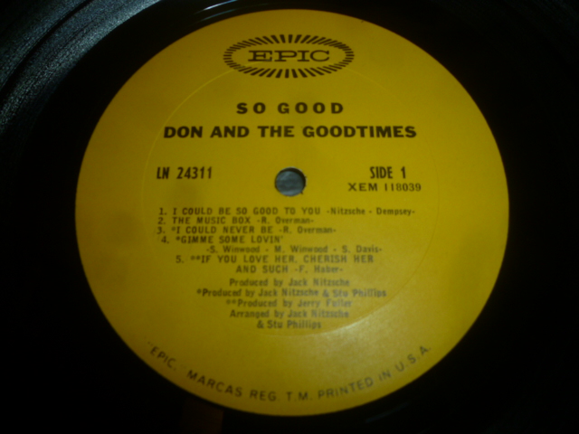 画像: DON & THE GOODTIMES/SO GOOD