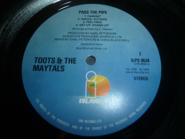 画像: TOOTS & THE MAYTALS/PASS THE PIPE