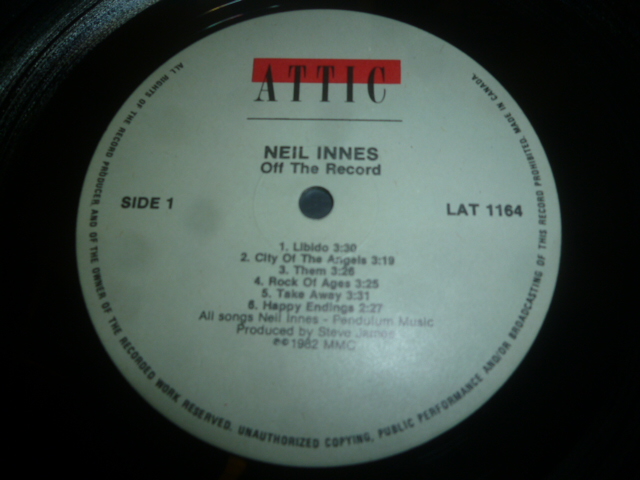 画像: NEIL INNES/OFF THE RECORD