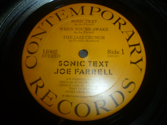 画像: JOE FARRELL/SONIC TEXT