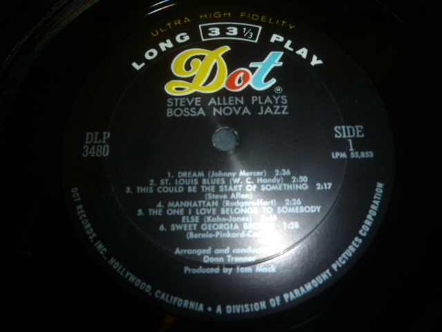 画像: STEVE ALLEN/PLAYS BOSSA NOVA JAZZ