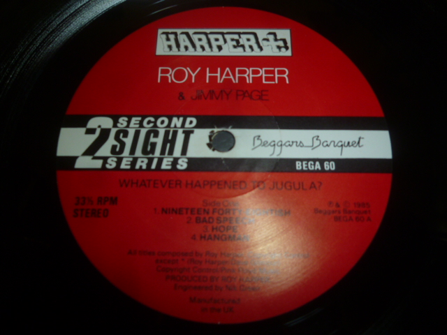 画像: ROY HARPER & JIMMY PAGE/WHATEVER HAPPENED TO JUGULA ?