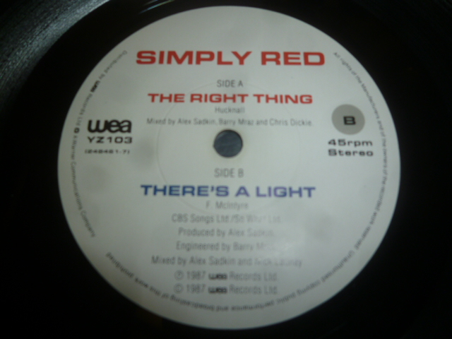 画像: SIMPLY RED/THE RIGHT THING