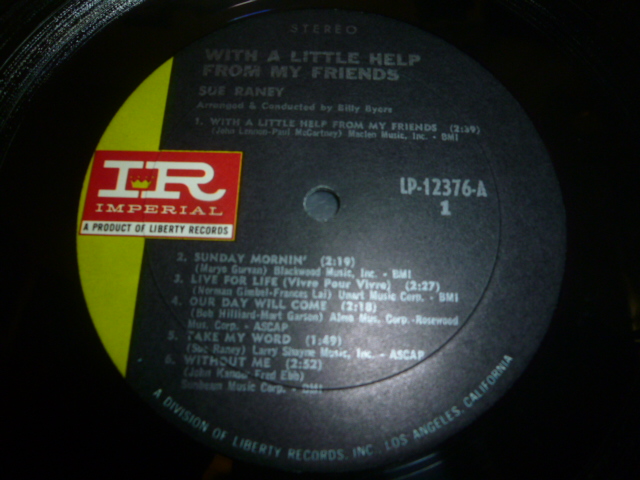 画像: SUE RANEY/WITH A LITTLE HELP FROM MY FRIENDS