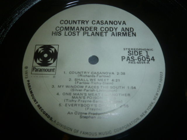 画像: COMMANDER CODY & HIS LOST PLANET AIRMEN/COUNTRY CASANOVA