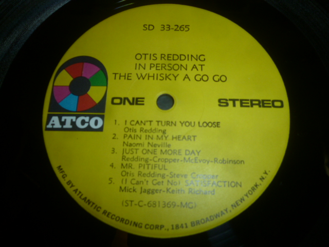 画像: OTIS REDDING/IN PERSON AT THE WHISKY A GO GO