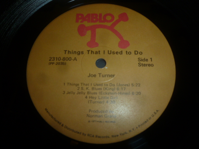 画像: JOE TURNER/THINGS THAT I USED TO DO