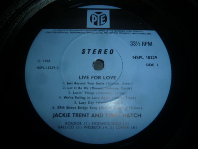 画像: JACKIE TRENT & TONY HATCH/LIVE FOR LOVE