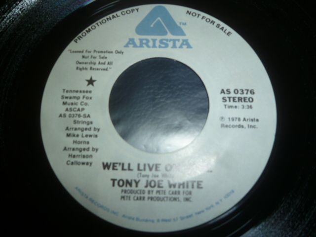 画像: TONY JOE WHITE/WE'LL LIVE ON LOVE
