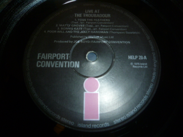 画像: FAIRPORT CONVENTION/LIVE AT THE L.A. TROUBADOUR