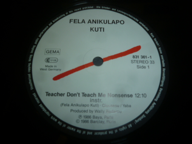 画像: FELA ANIKULAPO KUTI/TEACHER DON'T TEACH ME NONSENSE