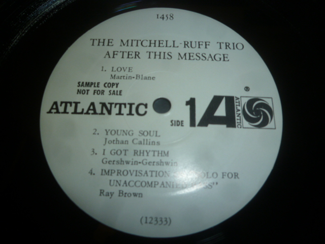 画像: MITCHELL-RUFF TRIO/AFTER THIS MESSAGE