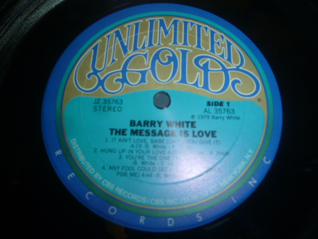 画像: BARRY WHITE/THE MESSAGE IS LOVE