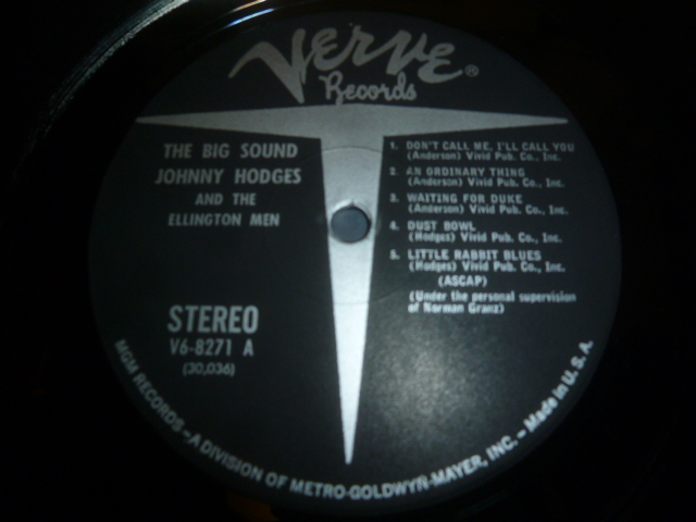 画像: JOHNNY HODGES & THE ELLINGTON MEN/THE BIG SOUND