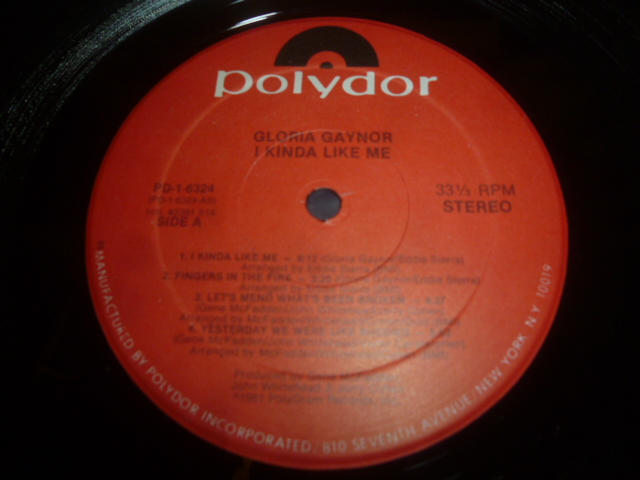 画像: GLORIA GAYNOR/I KINDA LIKE ME