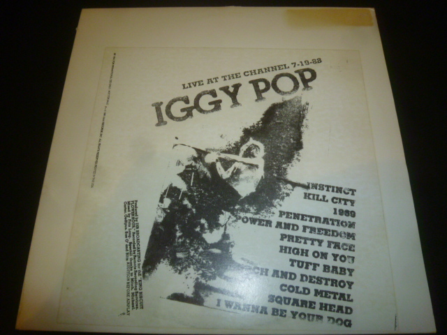 画像1: IGGY POP/LIVE AT THE CHANNEL 7-19-88
