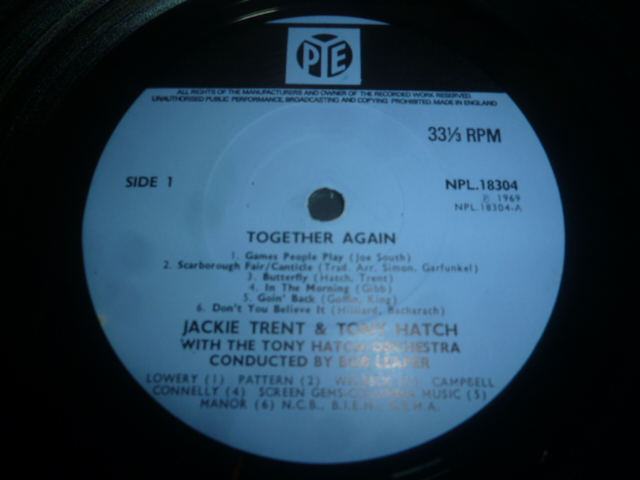 画像: JACKIE TRENT & TONY HATCH/TOGETHER AGAIN