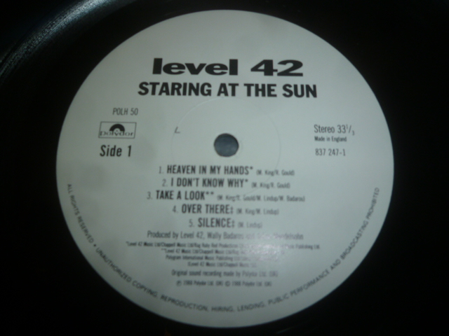 画像: LEVEL 42/STARING AT THE SUN