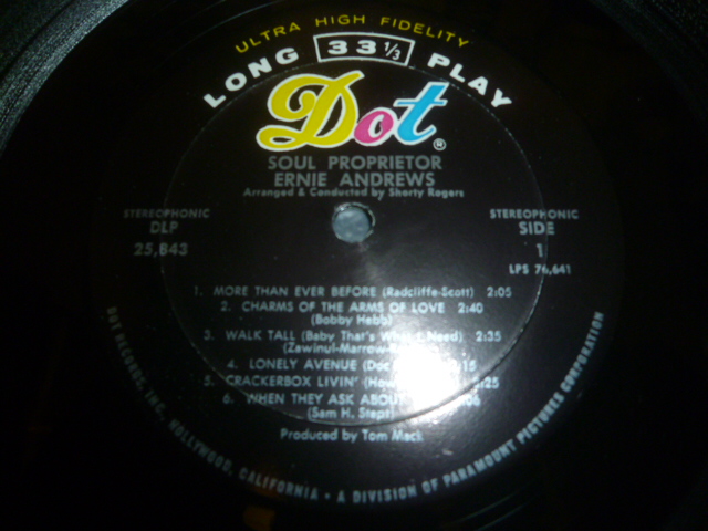 画像: ERNIE ANDREWS/SOUL PROPRIETOR