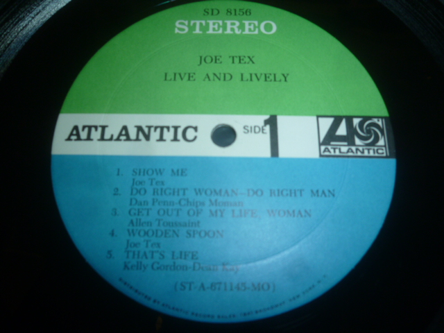 画像: JOE TEX/LIVE AND LIVELY