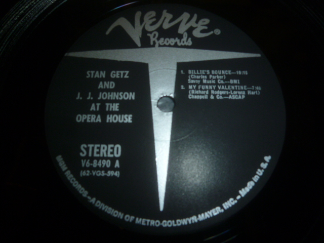 画像: STAN GETZ & J.J. JOHNSON/AT THE OPERA HOUSE