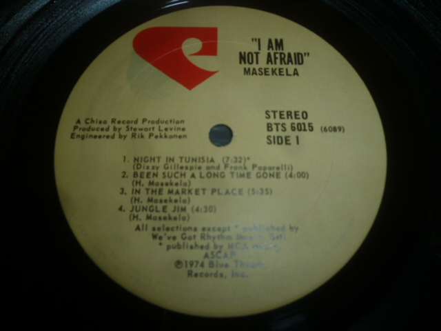 画像: HUGH MASEKELA/I AM NOT AFRAID