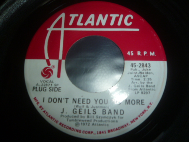 画像1: J. GEILS BAND/I DON'T NEED YOU NO MORE