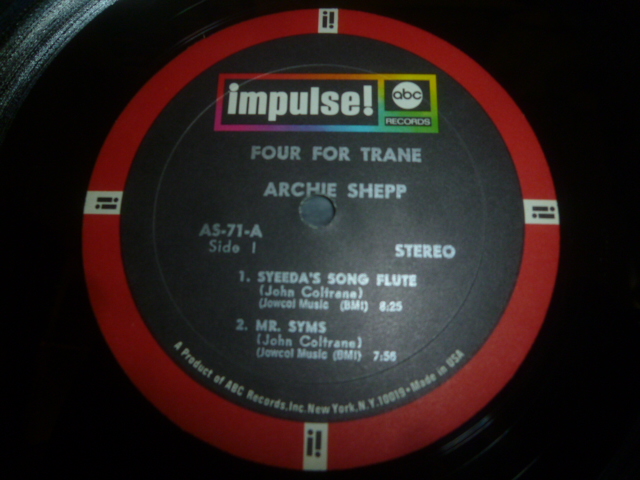 画像: ARCHIE SHEPP/FOUR FOR TRANE