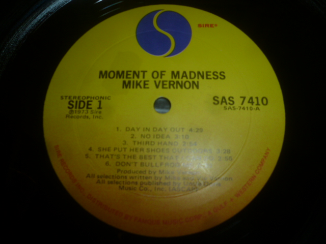 画像: MIKE VERNON/MOMENT OF MADNESS