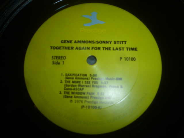 画像: GENE AMMONS & SONNY STITT/TOGETHER AGAIN FOR THE LAST TIME