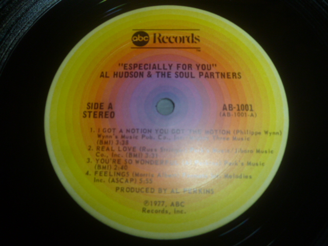 画像: AL HUDSON & THE SOUL PARTNERS/ESPECIALLY FOR YOU