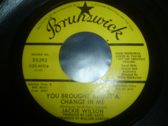 画像: JACKIE WILSON/FOR ONCE IN MY LIFE