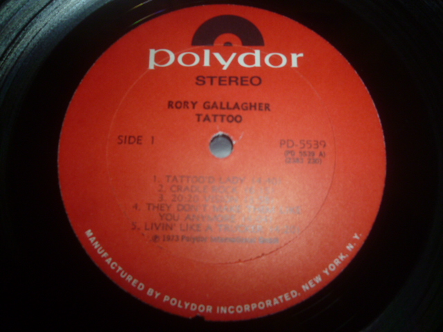 画像: RORY GALLAGHER/TATTOO