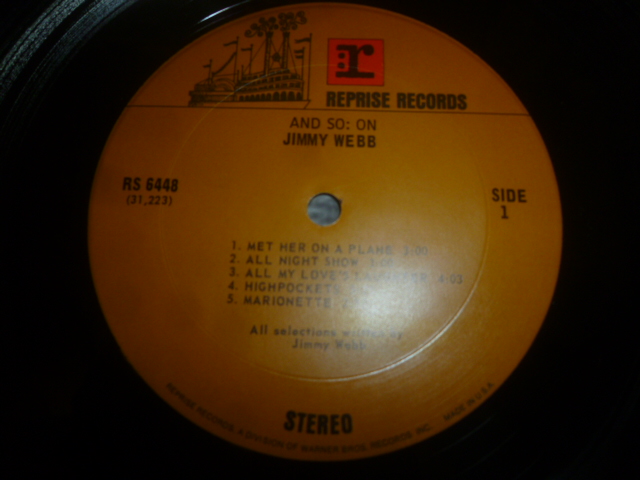 画像: JIMMY WEBB/AND SO: ON