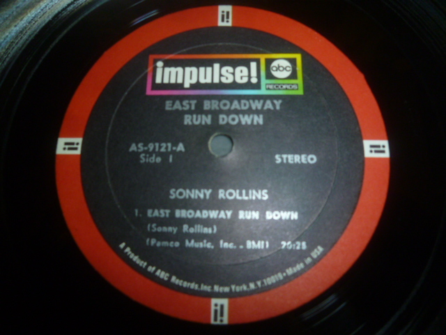 画像: SONNY ROLLINS/EAST BROADWAY RUN DOWN