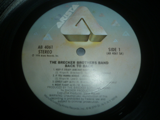 画像: BRECKER BROTHERS BAND/BACK TO BACK