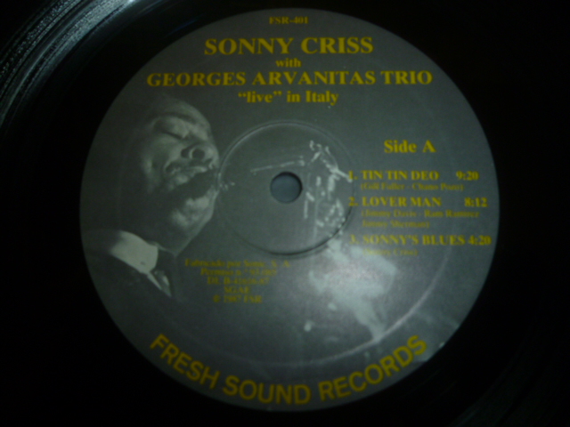 画像: SONNY CRISS/LIVE IN ITALY