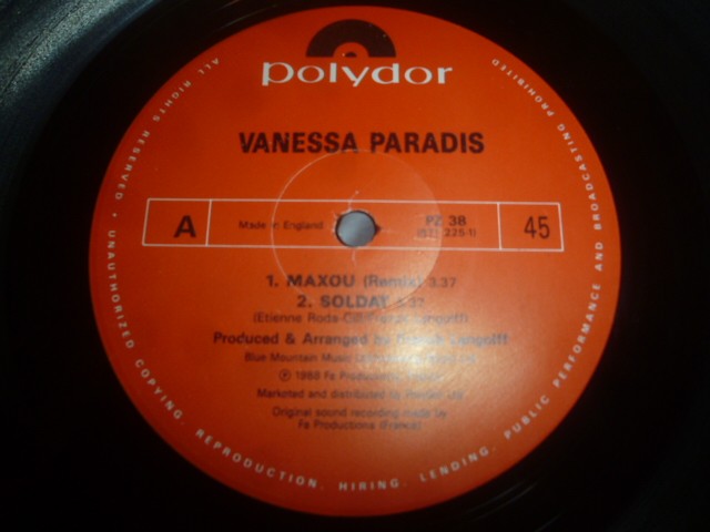 画像: VANESSA PARADIS/MAXOU (12")