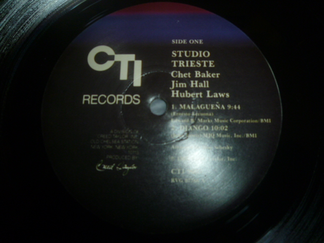 画像: CHET BAKER, JIM HALL, HUBERT LAWS/STUDIO TRIESTE