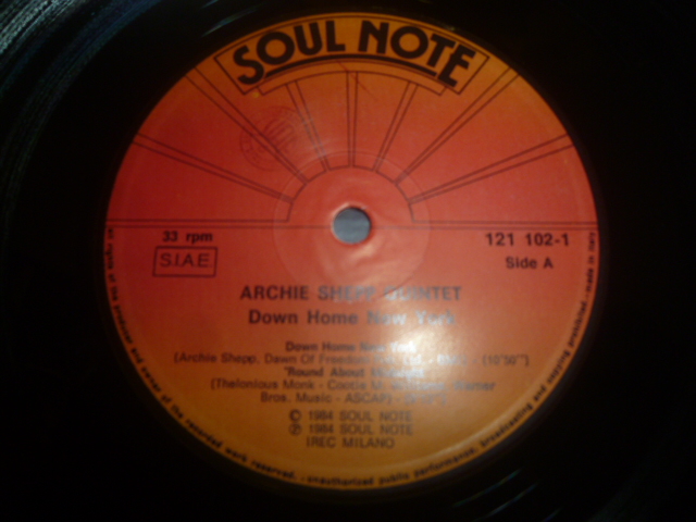 画像: ARCHIE SHEPP/DOWN HOME NEW YORK