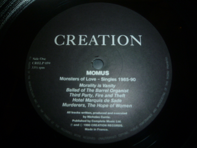 画像: MOMUS/MONSTERS OF LOVE - SINGLES 1985-90